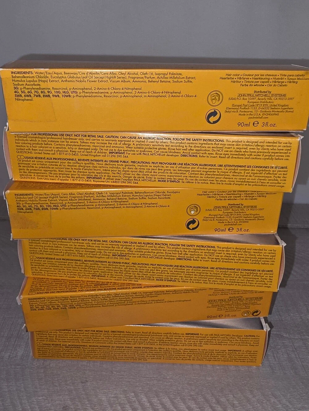 New (6) Paul Mitchell Permanent Cream Hair Color Size 3 fl oz each